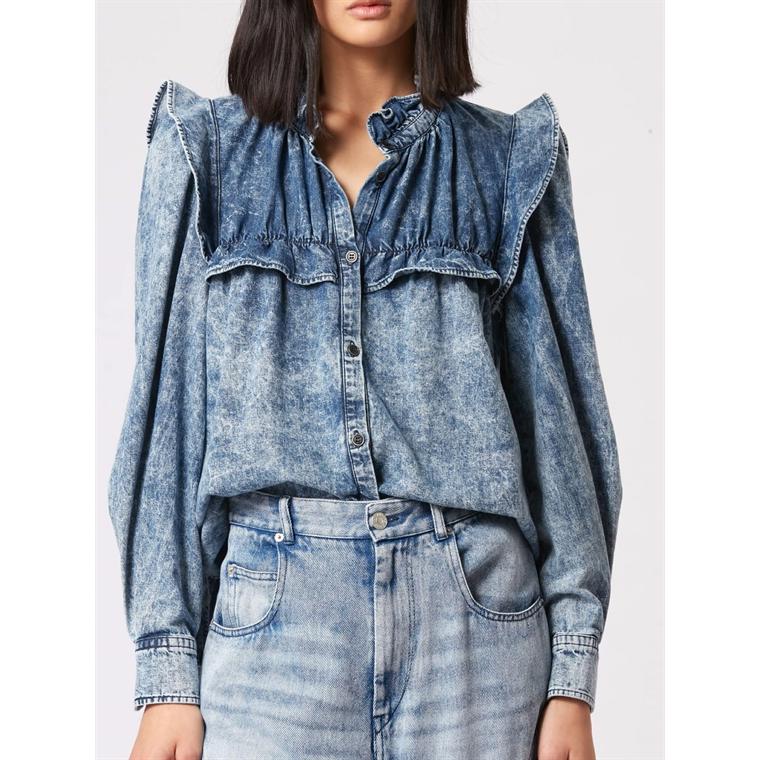 Isabel Marant Etoile IDETY skjorte, Denim Blue